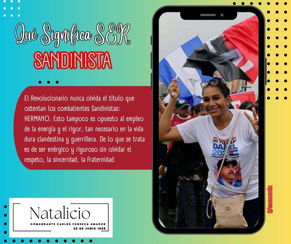 El Revolucionario nunca olvida el título que ostentan los combatientes Sandinistas: #Hermano  
Esto tampoco es opuesto al empleo de la energía y el rigor, tan necesario en la vida dura clandestina y guerrillera. 
#CdteCarlosVamosAdelante 
<a href="/zurdoBo7/">Zurdo ☭</a>