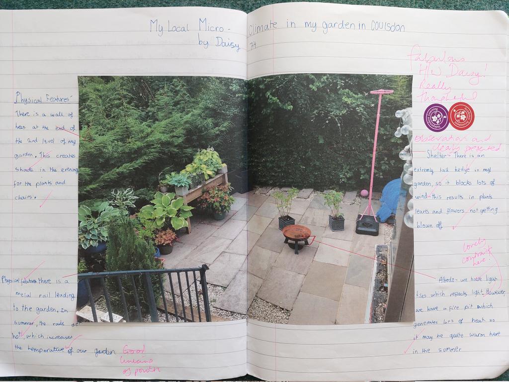 Year 7 geographers <a href="/CroydonHigh/">Croydon High School</a> have annotated their local place photos brilliantly with their microclimates for their homework <a href="/The_GA/">Geographical Association</a> #nationalfieldworkfortnight #independentlearning #fieldwork