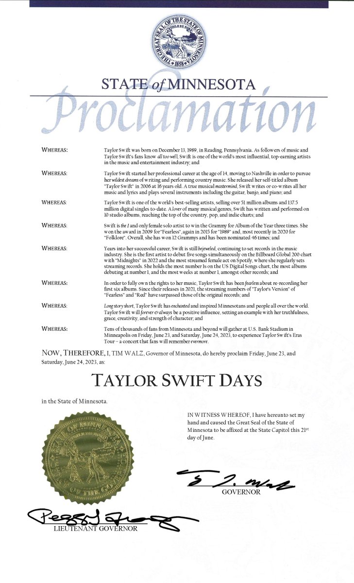 After a little bit of convincing, Afton’s come around and is proud to celebrate Taylor Swift Day in Minnesota.