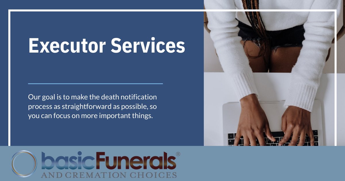 BasicFunerals's tweet photo. Every time someone dies, they leave behind an estate that needs to be addressed. The process of settling their affairs can be challenging for the ones left behind. We have the tools to help. Learn more about our Executor Services here: https://t.co/k9wzQBeQ5i https://t.co/d4sk8iKb0Y