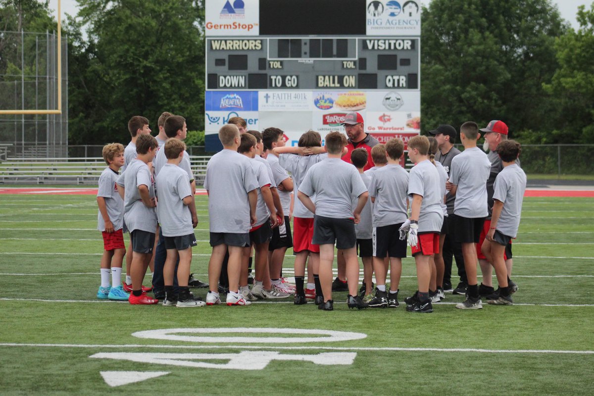 “Being a role model is the highest form of educating”
Over the last 7 weeks GMS Football has been taking part in Conditioning Camp. Our Varsity Players were great role models for our GMS and youth athletes.  So proud of the direction this program is moving in. #goshenfootball