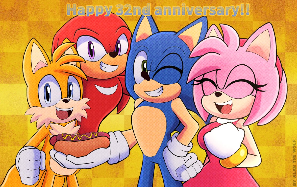 Happy anniversary and birthday to the fastest Hedgehog in the world!!!!! 🦔💖💖💖💖

#SonicTheHedgehog #Sonic #Sonic32nd #SonicArtist #SonicArt