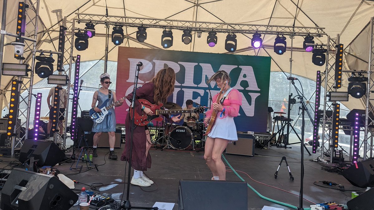 Fabulous performance by <a href="/prima__queen/">Prima Queen</a> at The Hive, Glastonbury today. (We were the old people at the front singing along).