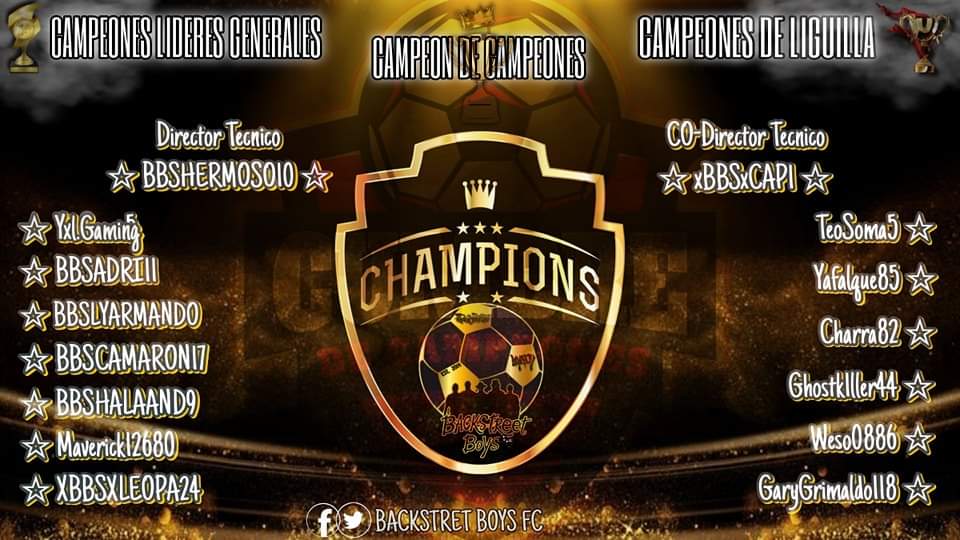 BackstretFC's tweet photo. Triplete! Triplete! Triplete! en la Liga Cumbre de Campeones! Después de un largo torneo BBS es el mejor de la categoría de Xbox One en Cumbre de Campeones! 

⚜️Somos La Historia Somos Leyendas⚜️

#LaLeyendaDeClubesPro #Clubspro #XboxOne https://t.co/bjstxA2gDw