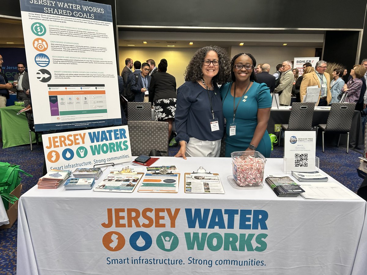 We're at the #NJPRC23! Say hi to our backbone staff and learn more about the work being done around water workforce, lead in drinking water, stormwater utility information and more!