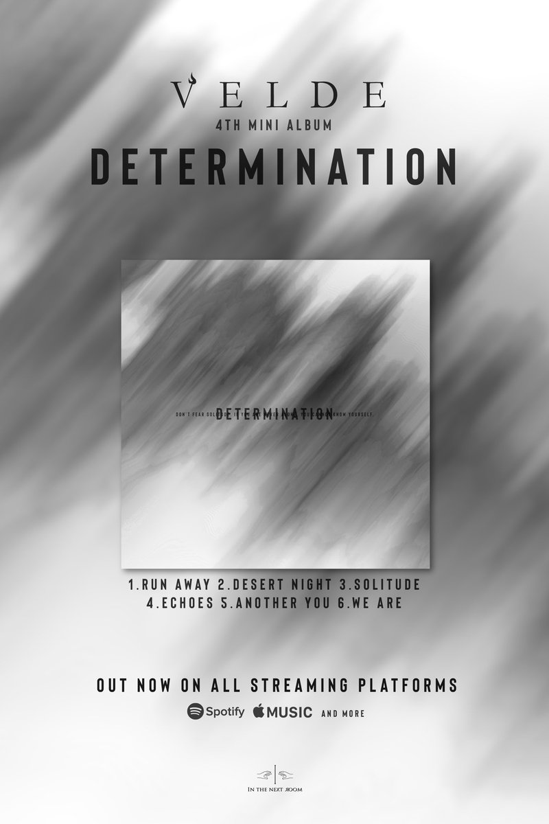 𝑽𝑬𝑳𝑫𝑬

𝟒𝒕𝒉 𝒎𝒊𝒏𝒊 𝒂𝒍𝒃𝒖𝒎 
"𝑫𝑬 𝑻𝑬𝑹𝑴𝑰𝑵𝑨𝑻𝑰𝑶𝑵"

𝑶𝑼𝑻 𝑵𝑶𝑾 📡

⏬⏬⏬⏬

linkco.re/pEdDa3ed?lang=…

#DETERMINATION