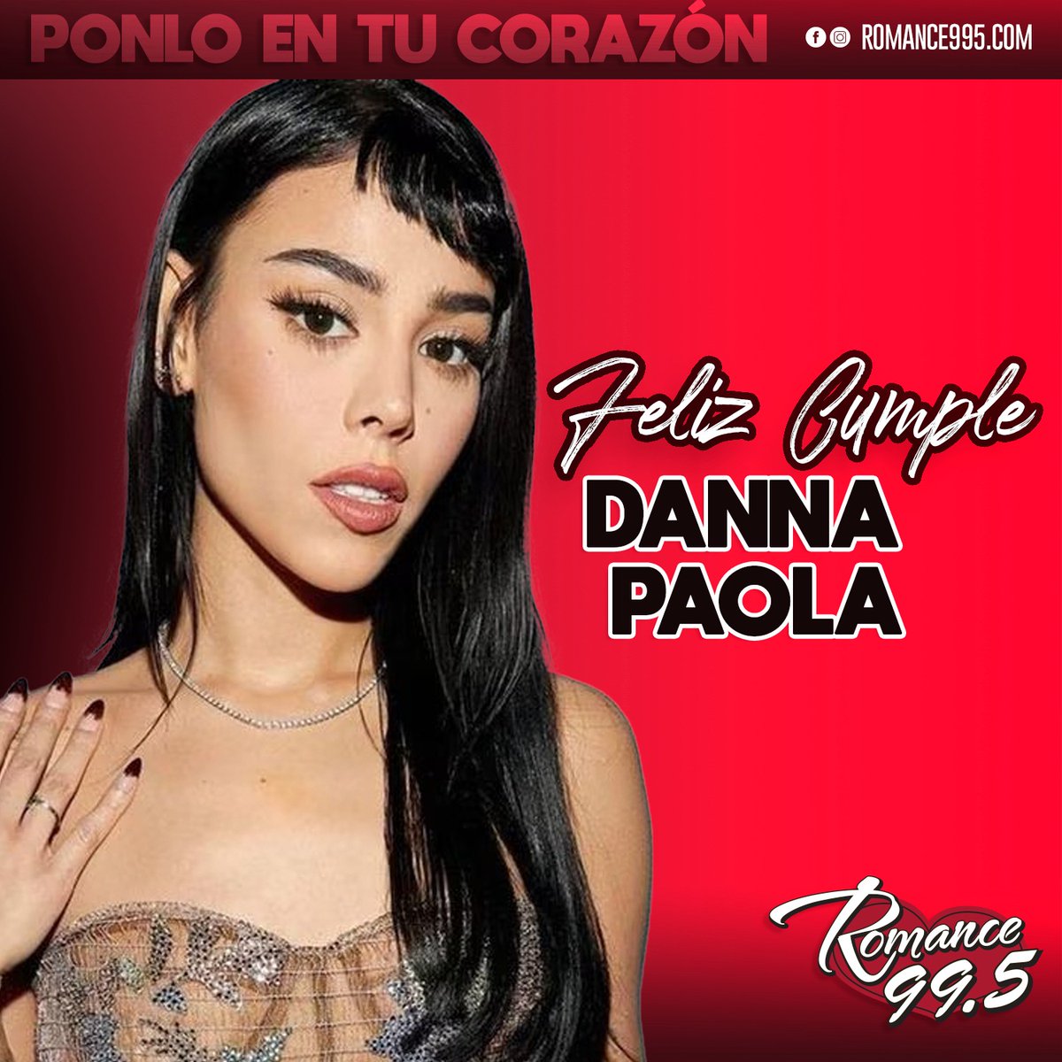 🎂¡Feliz Cumpleaños a la princesa del pop! 🥳

Te deseamos un feliz día de parte de toda la familia de #Romance995 💫
