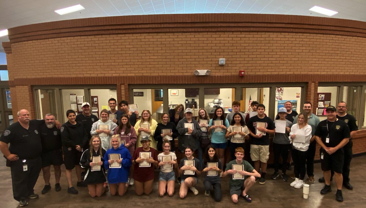 Congratulations to the first graduating Drivers Ed Class at <a href="/DCHStigers/">Dawson Co HS</a>. Thank you <a href="/dawsonCOsheriff/">Dawson County Sheriff’s Office</a>'s Office, for your partnership in facilitating this Teen Driver Program!