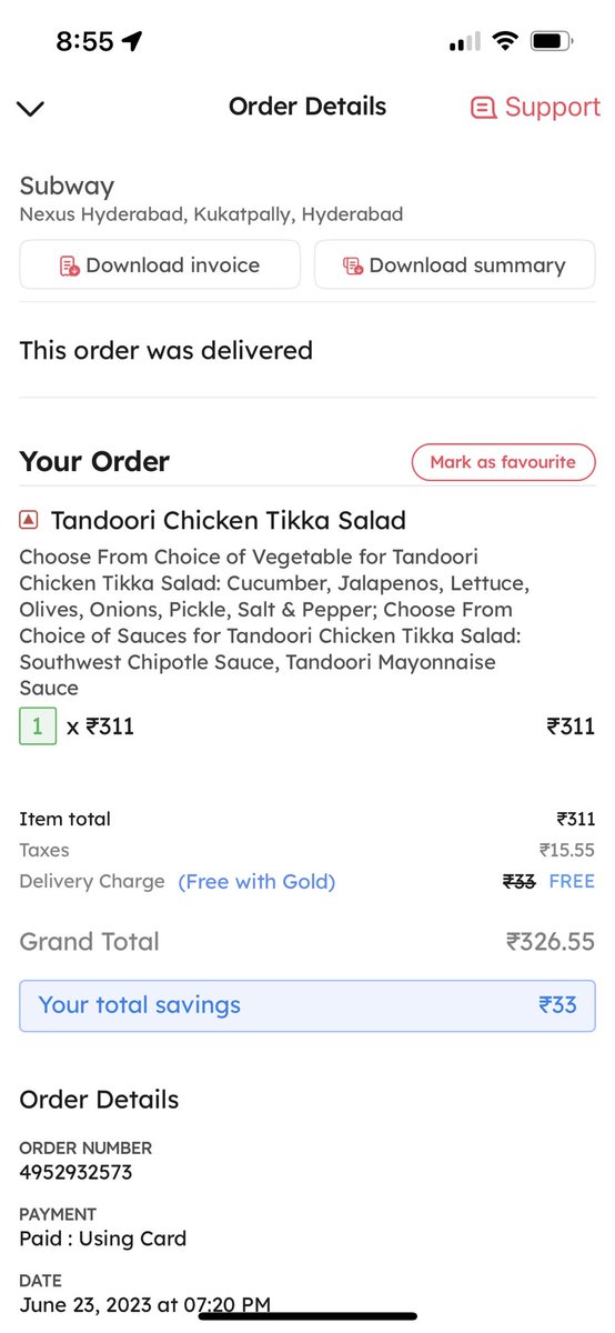 d_rdk's tweet photo. @zomatocare @zomato what kind of refund policy is this for spilled n dirty order,? My order total is 326.55 n you are refunding only 83 https://t.co/vKe1OHXyQf