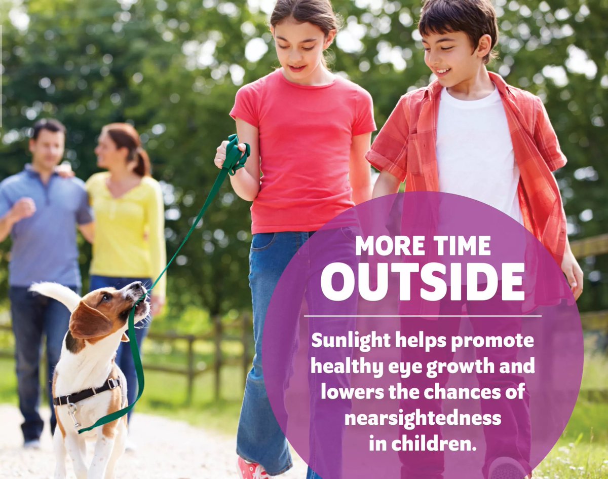Summer time is the best time to get outdoors and can support healthy vision for kids. The American Optometric Association suggests anywhere from one to three more hours of outdoor activity a day to help protect eyesight. mymyopia.com/heres-why-more…
