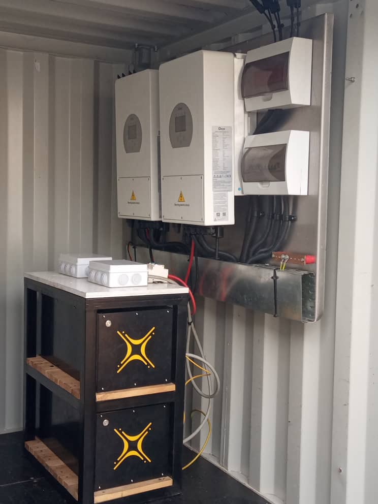 MeshPowerRW's tweet photo. MeshPower is the #No1 place in #Rwanda to get high quality solar systems at affordable price. This 10kW @DeyeInverter system, combined with 14.8kWh of  @solarmdsa lithium storage, is a containerised #solarsystem destined for installation in the DRC. Contact us to get a quotation. https://t.co/r7US3cRM5C