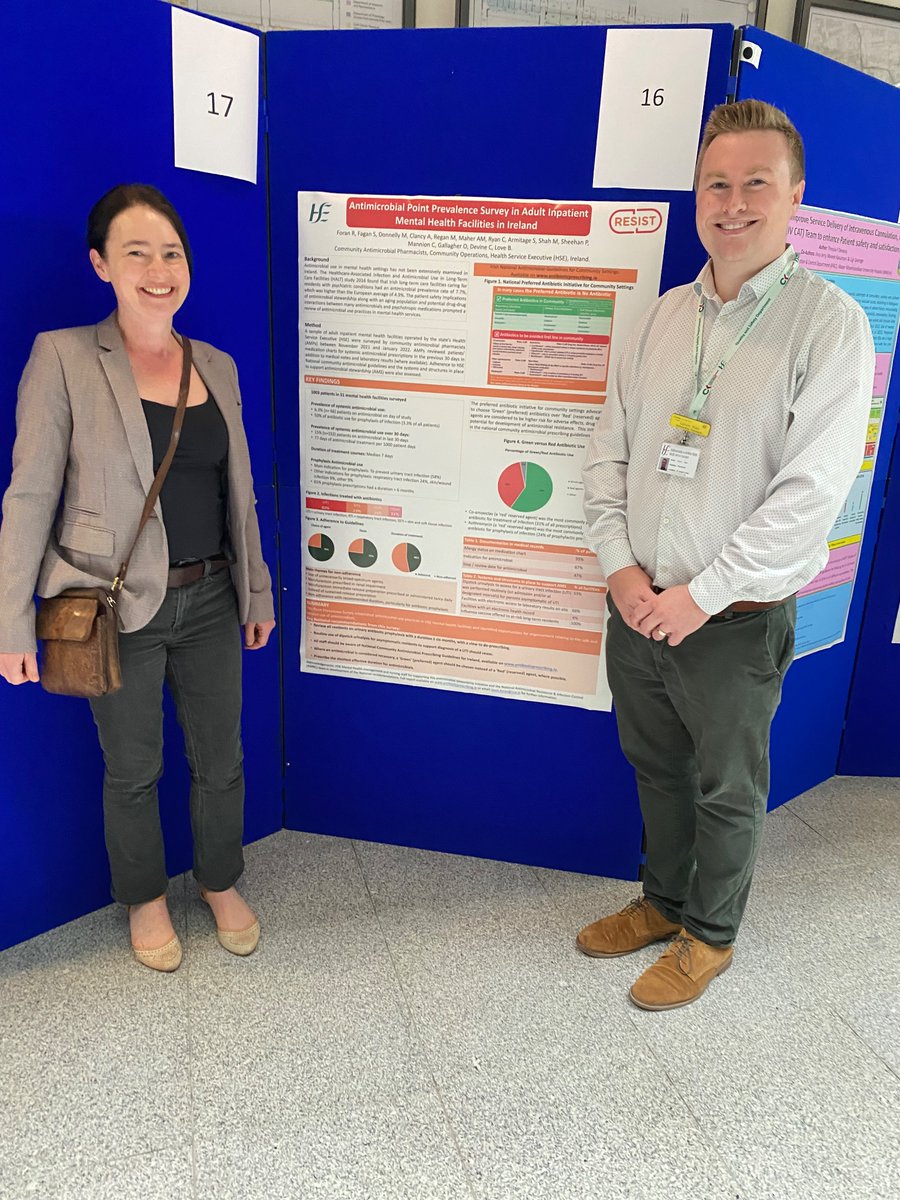 Congratulations to <a href="/PatSheehan___/">Pat Sheehan</a>  for best poster presentation on the work undertaken by the Community Antimicrobial Pharmacist Team in HSE Mental Health Facilities @nagolettenna <a href="/eleanormcc26/">Eleanor McCarthy</a> <a href="/MalaShah11/">Mala Shah</a>