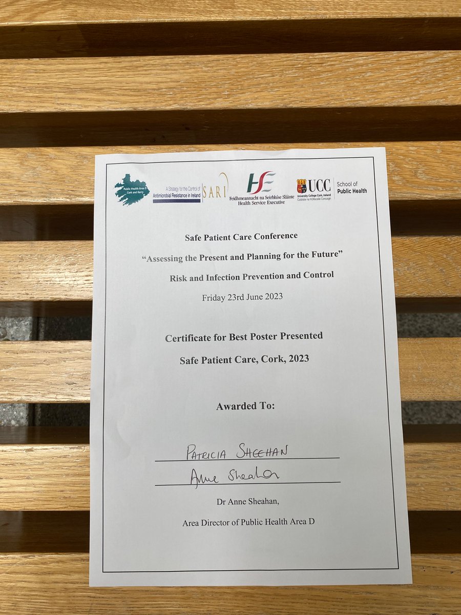 callumryanmpsi's tweet photo. Congratulations to @PatSheehan___  for best poster presentation on the work undertaken by the Community Antimicrobial Pharmacist Team in HSE Mental Health Facilities @nagolettenna @eleanormcc26 @MalaShah11 https://t.co/rGeUA6Qr2V