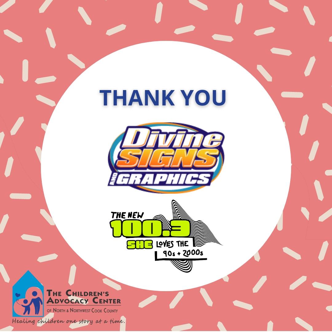 A sincere thank you to our In-kind sponsors, Divine Signs Graphics &amp; @wshechicago for their support and generosity as sponsors of our Champions for Children 5K. Their in-kind donations play a crucial role in supporting the CAC. #ChampionsForChildren