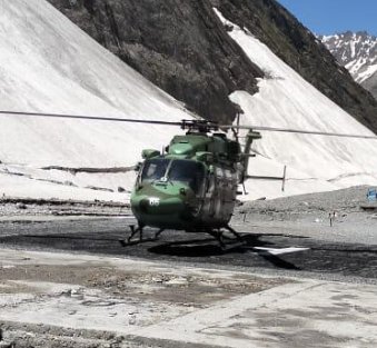 Indian Army has constructed a new Helipad near the Holy Cave to cater for any contingency during #AmarnathYatra2023.