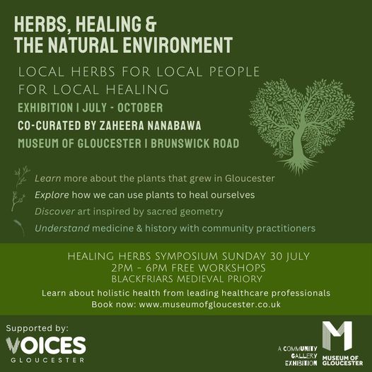 Learn about plants from around Gloucester and holistic health with leading healthcare professionals at Healing Herbs Symposium from @MuseumofGlos! Tickets only £1.00! 📅 Sun 30 July, 2-6pm 👇 gloucesterblackfriars.co.uk/whatson/2023/7…