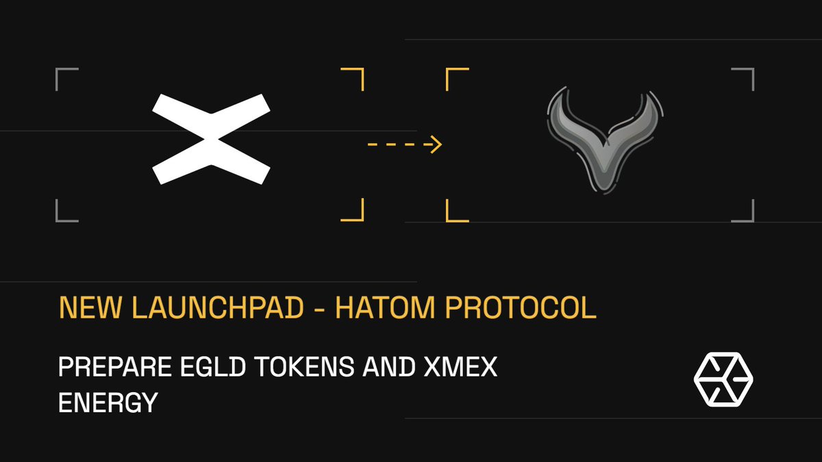 1/4 The next @MultiversX launchpad is here, and it changes everything. Thanks to @HatomProtocol, DeFi 2.0 is coming with revamped lending, liquid staking, algo-stablecoins, and more. And you can be a part of this exciting novation too if you stake $EGLD and hold $XMEX. How, you…