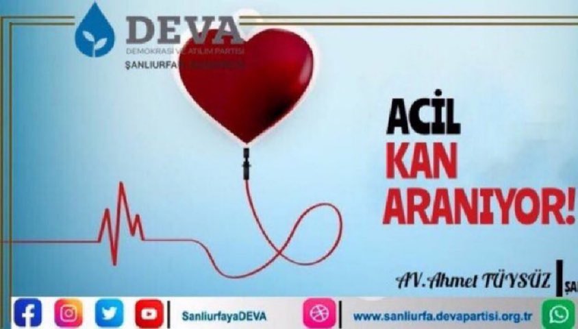 Adana Acıbadem Hastanesinde yatmakta olan bir hasta için AB (Rh-) kana ihtiyaç vardır. Kan verebileceklerin 0541 6303351 numara ile irtibat kurmaları önemle duyurulur. Bu vesileyle tüm hastalarımıza acil şifalar diliyoruz.
#KanınızDevaOlsun