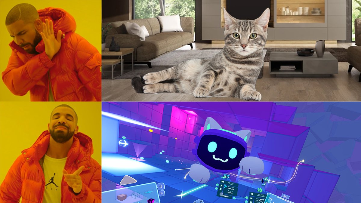 SquirrelBytes's tweet photo. We love so much our cat😸💙
Add to your wishlists on steam:
https://t.co/YMDoVUhZNH
#Hyperstacks #pcvr #PSVR2 #indiedev #IndieGameDev #MetaQuest2 #MetaQuest3 #valveindex
#steam #steamvr #game #vrgame #oculus #PSVR2 #gamevr @SideQuestVR https://t.co/D96sv2sdtd