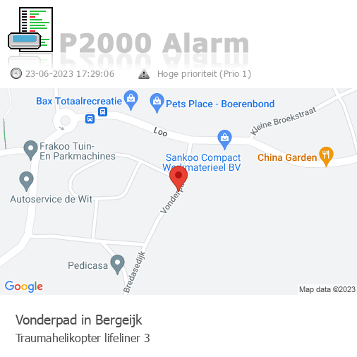 P2000alarm_LL's tweet photo. Traumahelikopter LifeLiner 3 gaat naar Vonderpad in Bergeijk https://t.co/9qtc1XT6kN https://t.co/XppODRauBQ