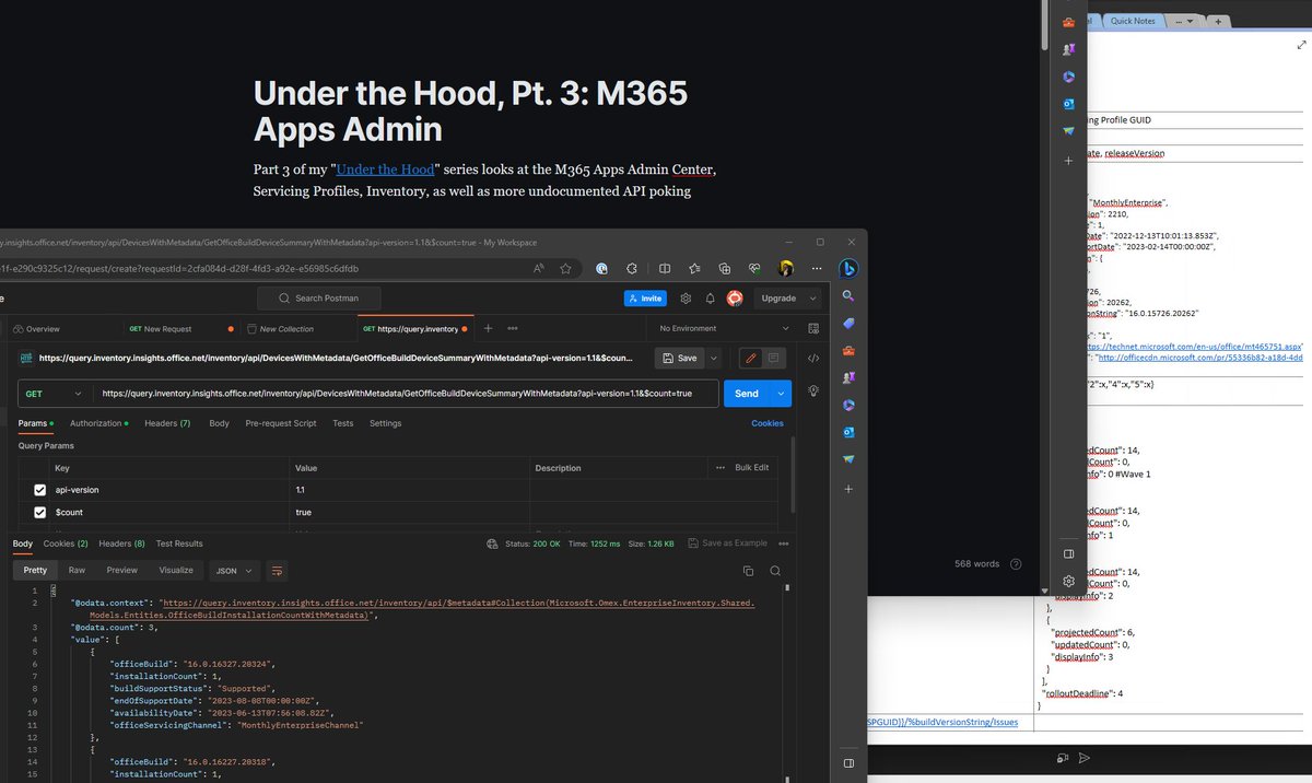 In the works this weekend, the next part of my #UnderTheHood series where I go poking at stuff I probably shouldn't with the hope I don't break anything.
This time it's the turn of the M365 Apps Admin Centre.

Hoping to get this one out early next week...