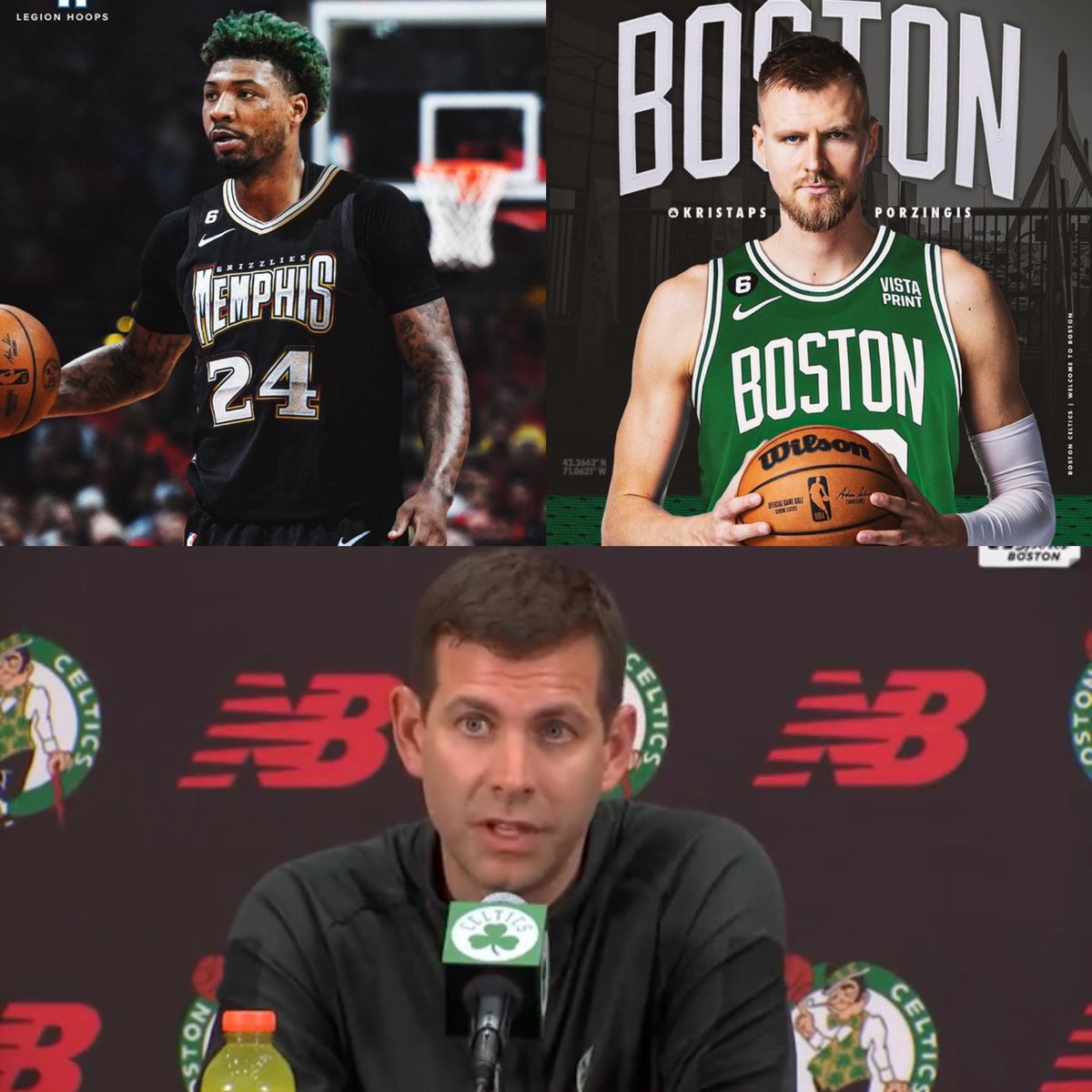 🍀COLETIVA PÓS DRAFT DE BRAD STEVENS:

- Sobre os armadores: 

“Tenho muita confiança que Malcolm vai estar saudável e conosco em quadra em breve, e assim como o Payton Pritchard, vão se juntar a Derrick White para substituir Marcus Smart no momento.”

- Sobre o Porzingis: