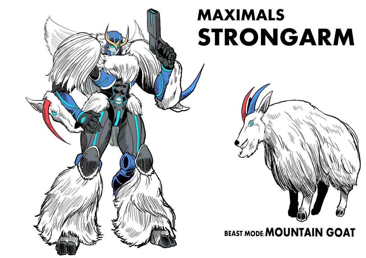 #ビーストウォーズ風落書き #Transformers #BeastWars 

ストロングアーム

寒冷な山岳地帯に生息するヤギ、シロイワヤギに変身！