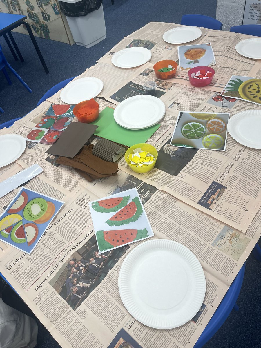 MissDodsworthFS's tweet photo. All set for our craft session this afternoon! 🍋🍉🍌🥝🍓🍊 #Middlethorpeprimary #MiddlethorpeEYFS #MiddlethorpeSTEM https://t.co/2QHpTJSbDZ