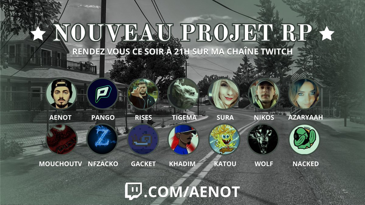 AenotFR's tweet image. 📣 Nouveau projet RP ce soir à 21h ! 

Que le vrai RP commence, soyez pas en retard. 

Twitch.tv/Aenot