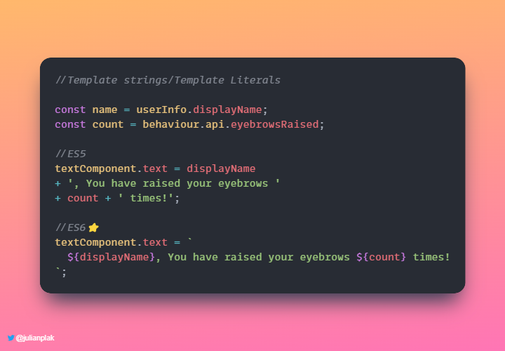 @SnapAR Ever had to debug something with Print()? very likely. With #ES6 in #LensStudio, we don't have to spend time constructing frankenstrings.

4/5