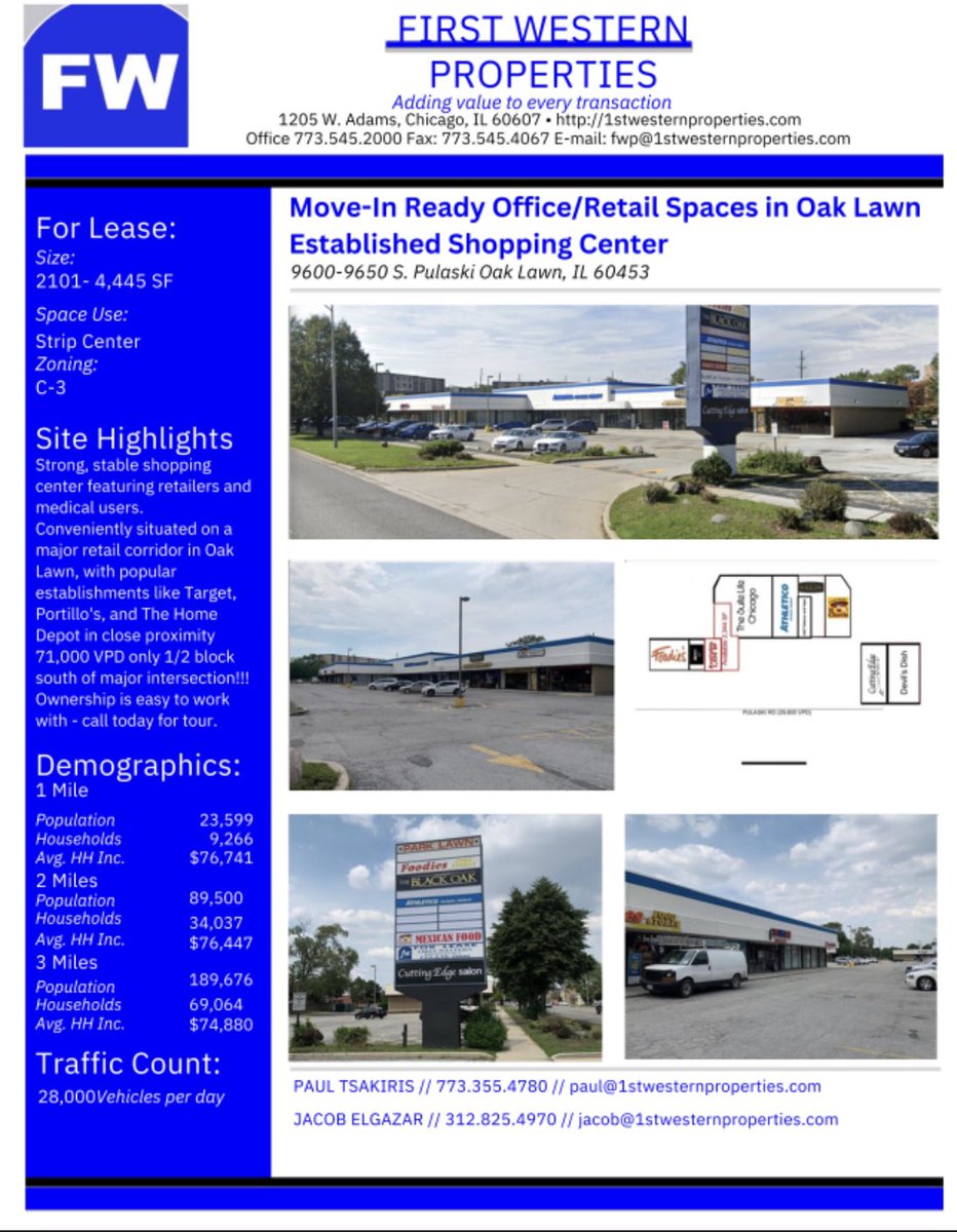 1stwesternprop's tweet photo. Move-In Ready Office/Retail Spaces in Oak Lawn Established Shopping Center! https://t.co/pdPMSgOG80