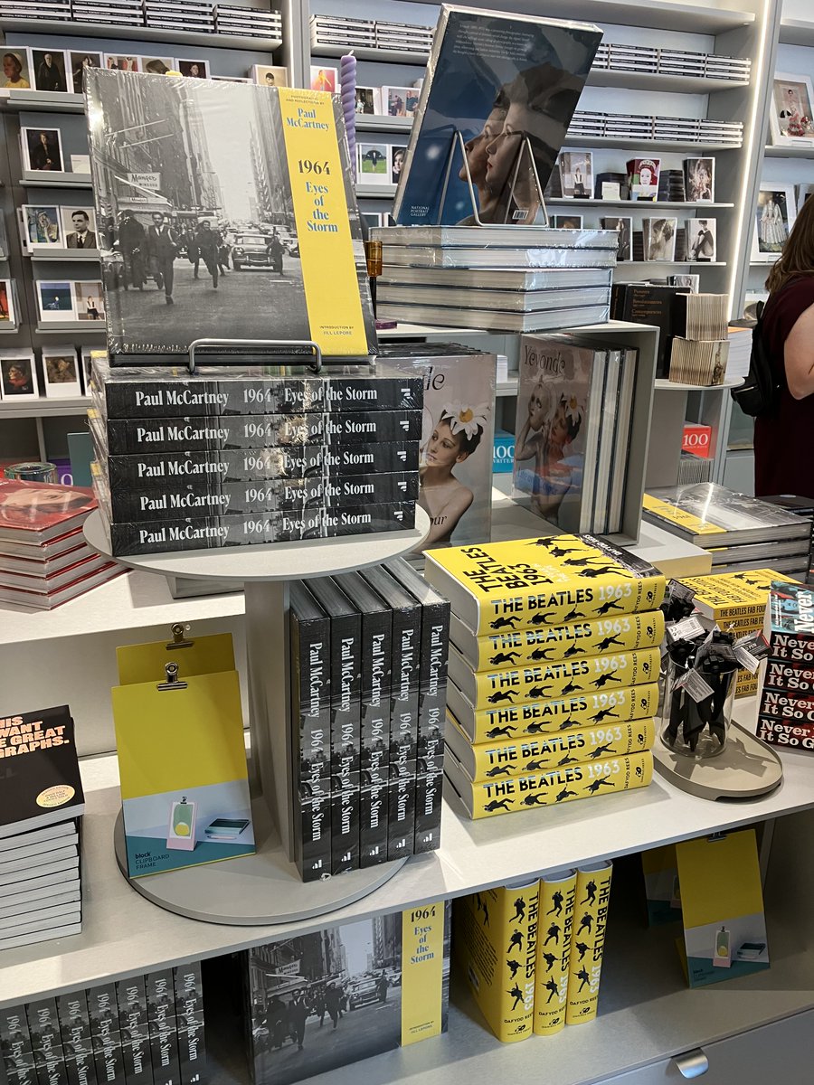 Lots of copies of 'The Beatles 1963 - A Year in the Life' in the @NPGLondon shop for the brilliant @PaulMcCartney 'Eyes of the Storm' exhibition. A must see exhibition!