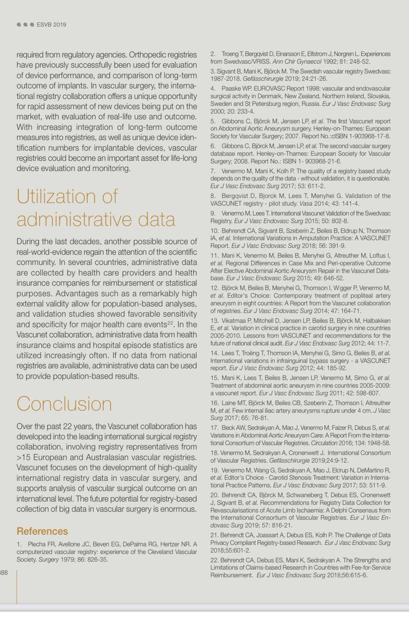 Have you heard about VASCUNET? Leading international surgical registry collaboration focus on vascular quality improvement. Read here about this @ESVS Committee. Join here our monthly, high IF publications from our collaboration and  expert comments!