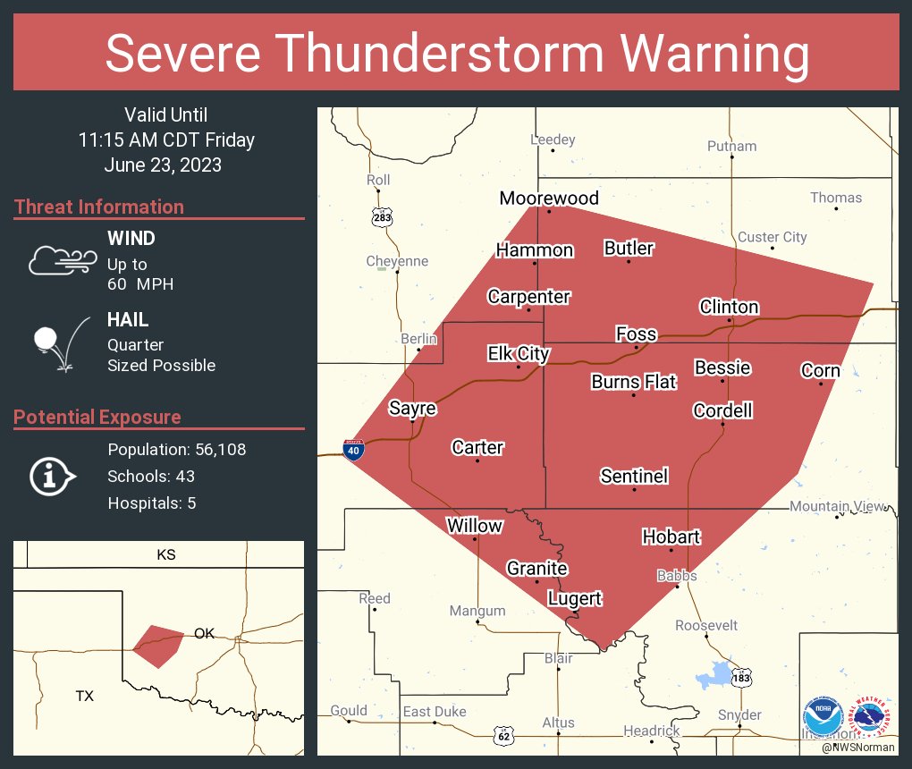 NWS Severe Tstorm on Twitter "Severe Thunderstorm Warning including