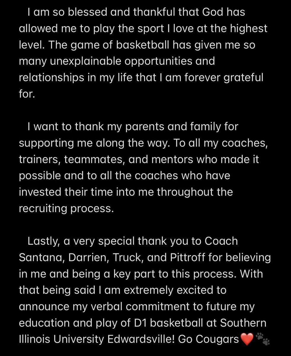 Commited❤️🐾
<a href="/TravisWallace6/">Travis Wallace @MICDS</a> <a href="/CoachSantanaSTL/">Coach Santana STL</a> <a href="/truck0820/">CoachTruck0820</a> <a href="/Hifivebball/">Iconic Status</a> <a href="/SIUEWBB/">SIUE Women’s Basketball</a> <a href="/FlyersGBB/">LHS Girls Basketball</a>