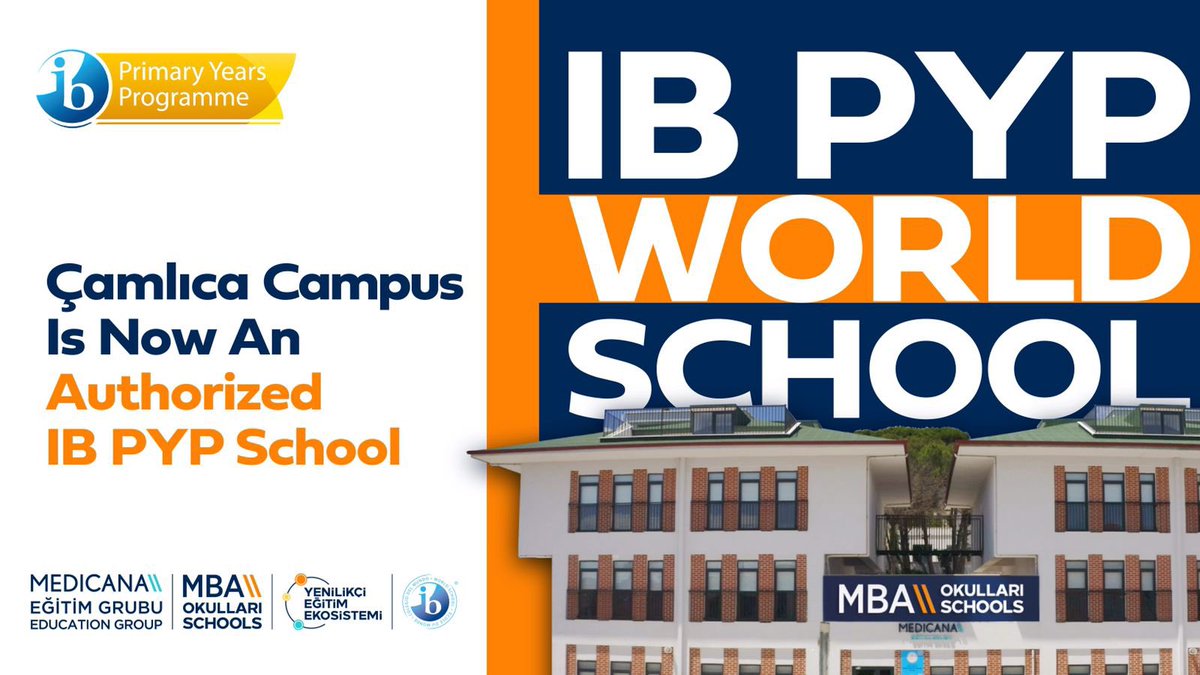 IB PYP Dünya Okuluyuz! MBA Okulları Çamlıca Kampüsü adaylık sürecini başarıyla tamamlayarak Haziran 2023 itibarıyla resmi IB PYP Dünya Okulu oldu. Öğrencilerimizi ve eğitimcilerimizi tebrik ederiz. #MBAOkulları #MedicanaEğitimGrubu #MBAYenilikçiEğitimEkosistemi #BaşarıTasarımı