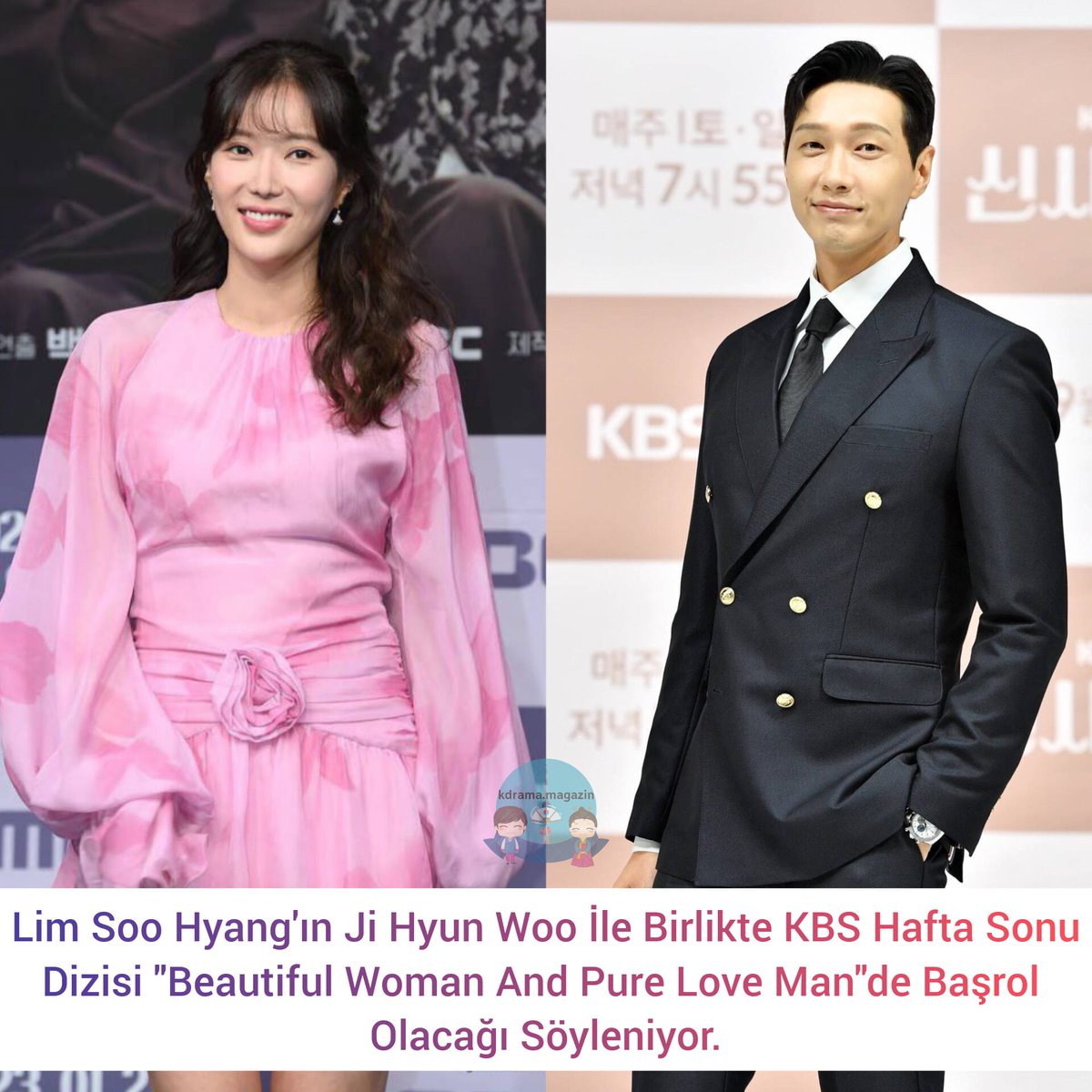 #LimSooHyang'ın #JiHyunWoo İle Birlikte KBS Hafta Sonu Dizisi #BeautifulWomanAndPureLoveMan'de Başrol Olacağı Söyleniyor.

🍿Bir gecede dibe vuran bir aktris ile onu seven ve yeniden ayağa kaldıran bir yapımcının aşk hikayesini anlatıyor.