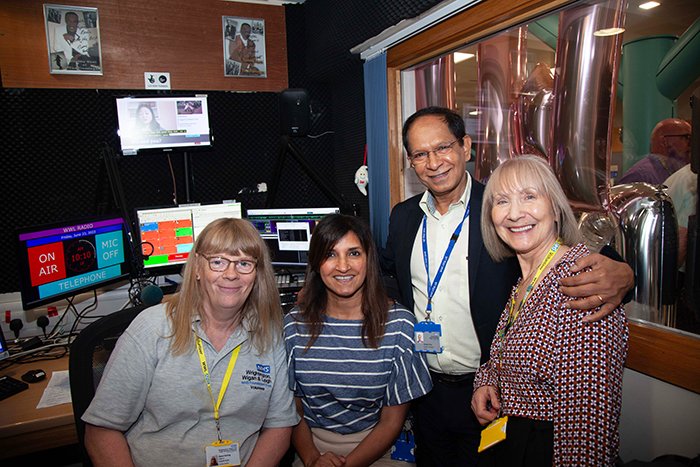 WWLNHS's tweet photo. 🎂🥳 A wonderful day had by all at Wrightington Hospital as we continued the #Wrightington90 celebrations and opened the studio doors for WWL Radio's 50th birthday!

Great to see our Chief Nurse @RabinaTindale and Medical Director, Professor Sanjay Arya joining the celebrations! https://t.co/QK00TYhB7A