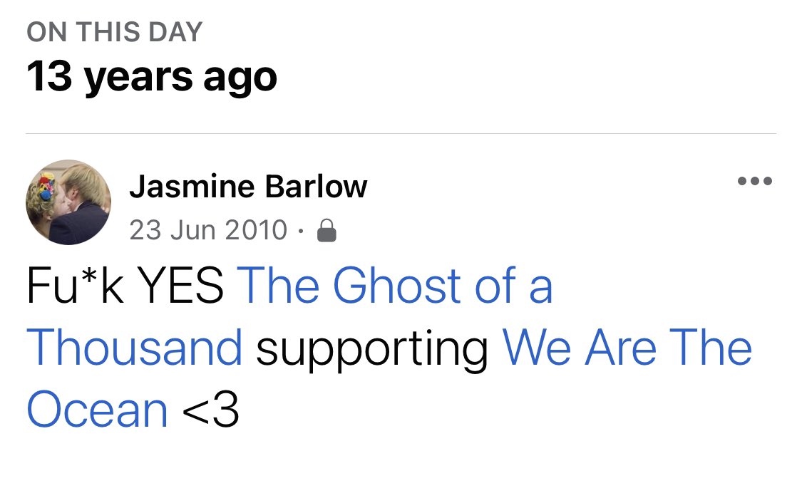 My 17 year old self was the right amount of excited about this tour. I miss The Ghost of a Thousand and I can’t be the only one. @Jag_TheSultan how do we make a couple of reunion shows happen? 🥺🙏
