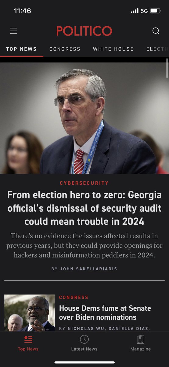 SchmittNYC's tweet image. Top story on @politico after yesterday’s revelations about Biden/DOJ 😂- they have no shame