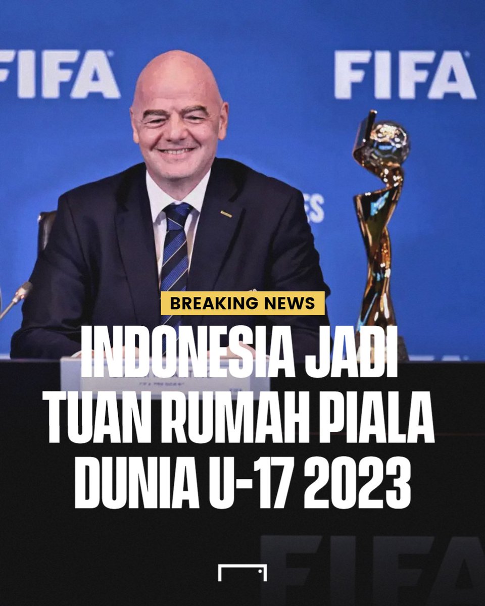 RESMI: FIFA menunjuk Indonesia sebagai tuan rumah Piala Dunia U-17 2023.

#PialaDuniaU17 #Indonesia