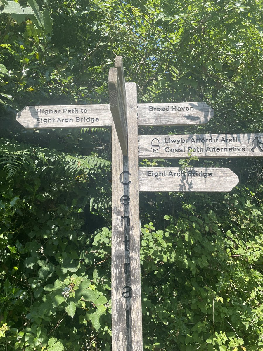 All roads lead to …….eight arch bridge apparently  #fingerpostfriday #pembrokeshire