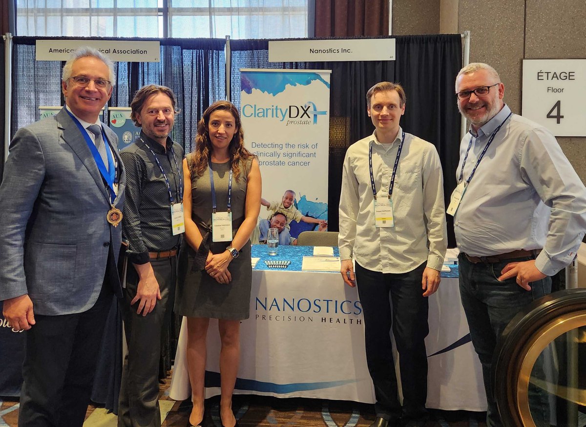 Day 1 of #CUA2023! At booth 60 with #CUA president &amp; Nanostics board member, Dr. Armen Aprikian. Come by! Don't miss the e-poster, moderated by Dr. Adam Kinnaird, June 25, 7:35 am, Session 9 at lnkd.in/gjZCnwws.
#diagnostics #prostatecancer #machinelearningalgorithms