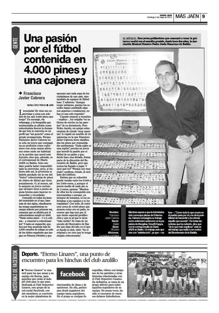 El mismo día que se entregan los #JiennensesDelAño <a href="/DiarioJAENes/">Diario JAÉN</a>, <a href="/fj_cabrera/">Fco. Javier Cabrera</a> me comparte este artículo de hace justo 10 años. ¡Qué placer estar implicada en retazos de historias de vida y recuerdos bonitos! ¡Qué hermoso oficio el de periodista y qué necesario! #PeriodismoDigno
