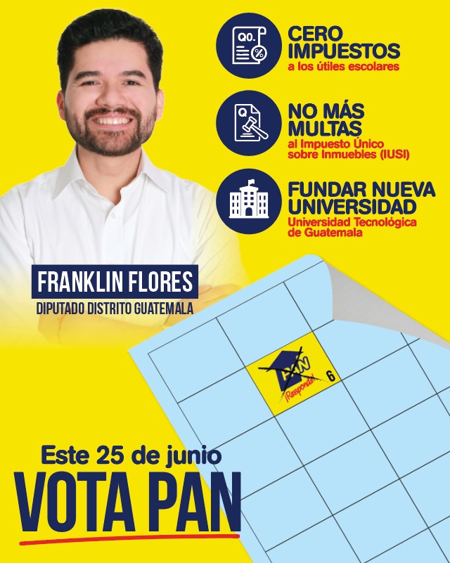 Sigamos defendiendo los valores de nuestra nación. 💛💙 Trabajemos juntos para que Guatemala llegue a ser lo que tanto soñamos. 🤝🇬🇹

Este 25 de junio, vota PAN en todas las papeletas. ❎️ #GenteComoTu #ApuntateAlPAN