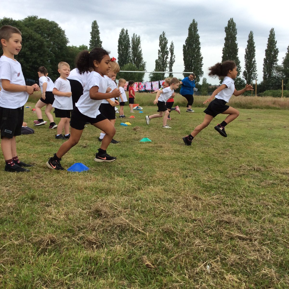 MrsRPye's tweet photo. Class 2 had a fun morning for Sports Day! Thank you to all the families that came to support! @RedscopeSchool https://t.co/L5Gohn8eRA