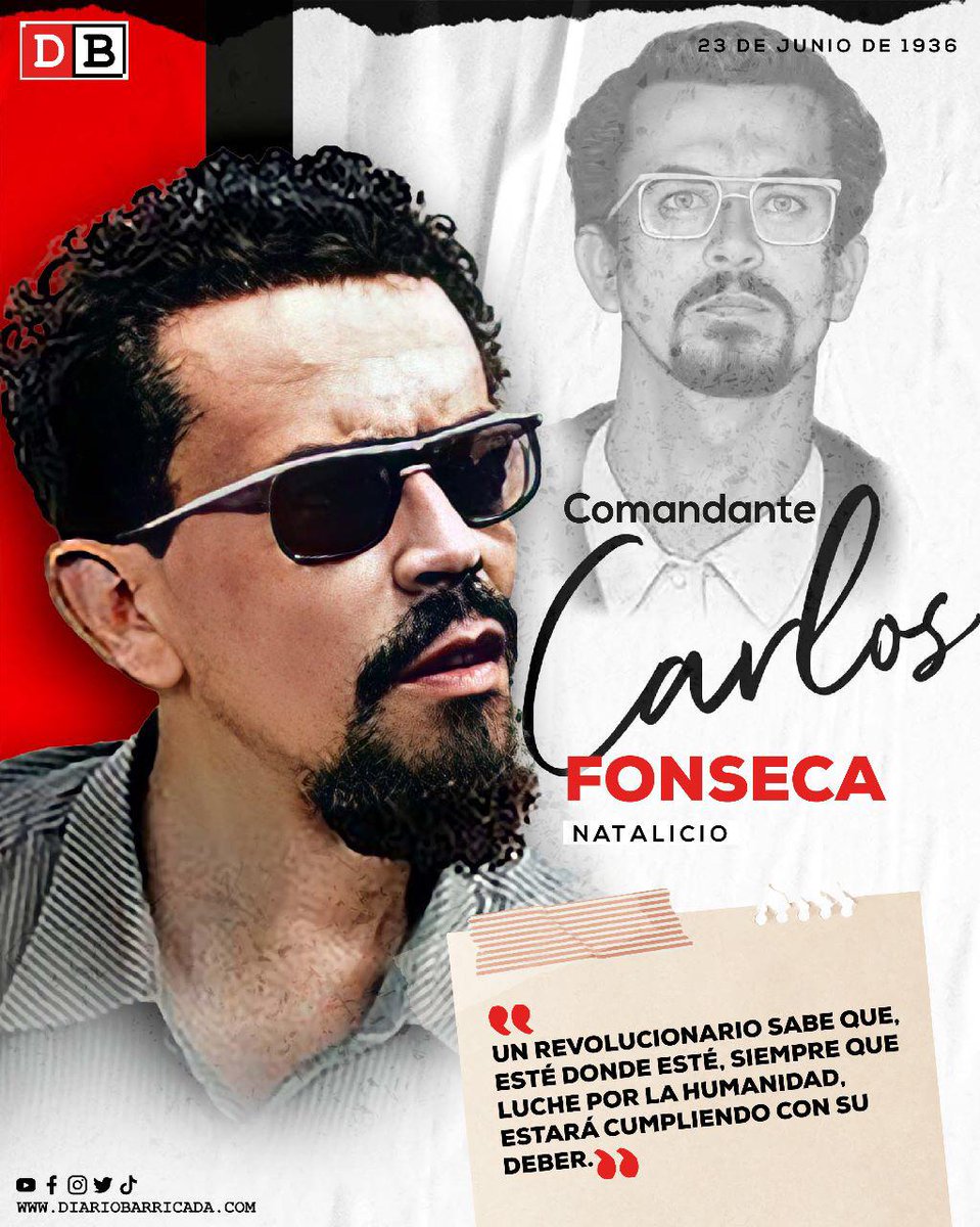 Hoy conmemoramos a nuestro Padre de la Revolución Carlos Fonseca Amador.#Nicaragua #JunioEnVictorias