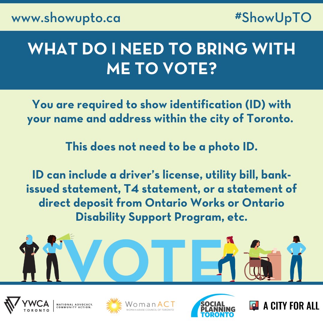 YWCAToronto's tweet photo. Are you ready to vote on Monday? π³οΈ Here is some information on how, where and when to vote!
More information can also be found at https://t.co/rbTIZjj8NW
Letβs #ShowUpTO! https://t.co/f07bIasLqB
