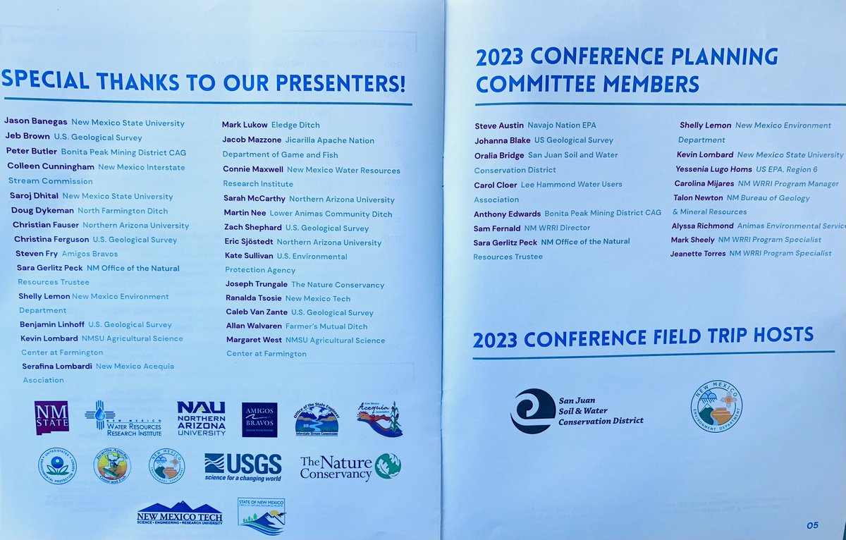 NMWRRI would like to thank San Juan College as well as all attendees, speakers, vendors, and staff for making the 2023 Animas and San Juan Watersheds Conference a great event! 

🎉#ASJWC2023🎉

We look forward to seeing everyone again next year for the 2024 conference!