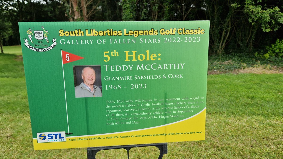 paulcollinstipp's tweet photo. Sport is such an incredible fraternity. Lovely touch to remember fallen heroes at the @SouthLibertiesG GAA golf classic @BallyneetyGC in Limerick today. RIP😪 https://t.co/rQmvqTIAKg